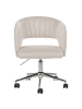 Beliani Bürostuhl KATONAH in Beige/Schwarz/Silber - (W) 57 x (H) 78 x (L) 57 cm