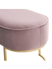 Beliani Bettbank MILRY in Rosa/Gold - (W) 104 x (H) 40 x (L) 40 cm