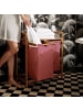 Lumaland Wäschekorb Bambus 73x64x33cm rosa 2 Wäschesäcke Rosa