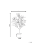 Beliani Kunstpflanze  TREE in Rot/Grün - (W) 45 x (H) 90 x (L) 45 cm