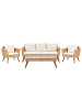 Beliani 4-tlg Lounge Set VITTORIA XL in Beige/Weiß/Braun