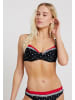 LASCANA Bügel-Bikini-Top in schwarz-rot