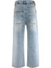 Blue Effect Straight Super Baggy Jeans slim fit - schmaler Bund in light blue used