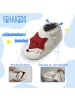 Yihakids Leder-Krabbelschuhe "Fuchs" in Weiß
