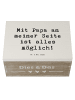 Mr. & Mrs. Panda Erinnerungskiste Spruch Papa Möglichmacher mit ... in Weiß