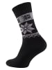 Cotton Prime® Frottee-Socken 9 Paar, Eiskristallmuster in Schwarz/Grau