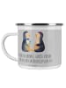 Mr. & Mrs. Panda Kaffeebecher Gastgeschenke Freude mit Spruch in Heather Grey