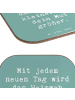 Mr. & Mrs. Panda Holz Untersetzer Spruch Heimweh überwinden Mut ... in Meeresbrise