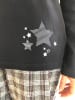 NORMANN Flanell Pyjama Mix & Match Oberteil Sterne - 38813 in marine