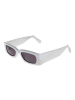 GCDS Unisex Sonnenbrille Rechtwinklig Weiß