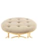 Kayoom Retro Hocker Becky 2erSet in taupe - gold