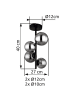 Globo lighting Deckenleuchte "RIHA" in black