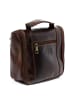 SID & VAIN Leder-Kulturtasche Leder Kulturtasche Unisex HEATHROW in braun