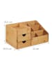 relaxdays Schreibtisch-Organizer in Natur - (B)33 x (H)15,5 x (T)20,5 cm