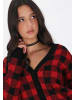 myMo ROCKS Cardigan in black dark red
