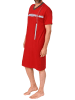 NORMANN Kurzarm Nachthemd Frontprint in rot