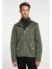 ICEBOUND Herren Strickfleecejacke in Oliv Melange