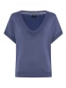 Laura Scott Kurzarmpullover in jeansblau