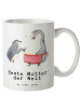 Mr. & Mrs. Panda Riesenkaffeetasse Pinguin Beste Mutter der Welt... in Weiß