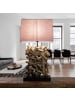 Licht-Erlebnisse Tischlampe (B)30 x (L)30 x (H)55 cm in Holz (Natur) Grau