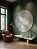 KADIMA DESIGN Rundteppich Floral pflegeleicht Wohnzimmer Schlafzimmer Flur Esszimmer in Grau