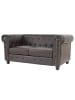 MCW Luxus 2er Sofa Chesterfield Edinburgh, Runde Füße, braun