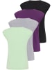 Laura Scott T-Shirt in lila, mintgrün, grau mel., schwarz