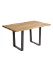 58 aufm Kessel ESSZIMMERTISCH Massiv Daphene 160x90x75 Holz massiv Wildeiche/Schwarz