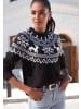 LASCANA Norwegerpullover in schwarz