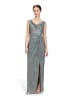 Vera Mont Abendkleid im Glitzer-Look in Dark Green/Grey