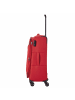 travelite Chios - 4-Rollen-Trolley M 67 cm erw. (schwarz) in rot