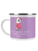 Mr. & Mrs. Panda Camping Emaille Tasse Junggesellinnenabschied T... in Lavendeltraum