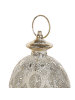 Beliani Laterne AMORGOS in Gold/Weiß - (W) 19 x (H) 34 x (L) 19 cm