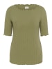KAFFE curve T-Shirt kurzarm KCfananda Tight fit in Deep Lichen Green CC