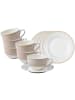Ritzenhoff & Breker 6er Set Kaffeetassen mit Untertassen Geo 250 ml in beige