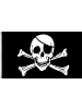 normani Fahne Piratenflagge 150 cm x 250 cm in Schädel mit Knochen