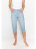 ANGELS  Slim Fit Jeans Capri-Jeans Anacapri im Used-Look in bleached blue used