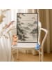 Mr. & Mrs. Panda Wandbild Landschaft ruhig Design mit Spruch in Weiß