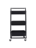 MCW Servierwagen  C64 mit 3 Etagen, Schwarz mit Griff