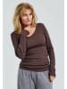 Seamless Basic Top Retro V-neck in Java