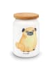 Mr. & Mrs. Panda Teedose Mops ohne Spruch in Weiß