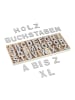 relaxdays 208-tlg. Holzbuchstaben Set in Grau
