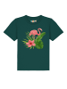 wat? Apparel T-Shirt Flamingo in Dunkelgrün