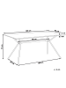 Beliani Esszimmertisch AMSTERDAM in Braun/Schwarz - (W) 90 x (H) 75 x (L) 160 cm