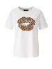 Aniston CASUAL T-Shirt in weiß-hellbraun-schwarz-braun