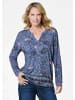 GOLDNER Elegantes Blusenshirt, Paisley-Design in blau / gemustert