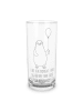 Mr. & Mrs. Panda Wasserglas Pinguin Luftballon mit Spruch in Transparent