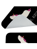 Mr. & Mrs. Panda Badematte Einhorn Yoga mit Spruch in Schwarz