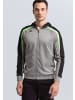 erima Liga 2.0 Trainingsjacke mit Kapuze in grau melange/schwarz/green gecko