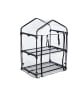 relaxdays Balkongewächshaus in Schwarz/ Transparent - (B)69 x (H)94 x (T)49 cm